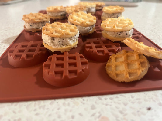 Mini Waffle Ice Cream Bites