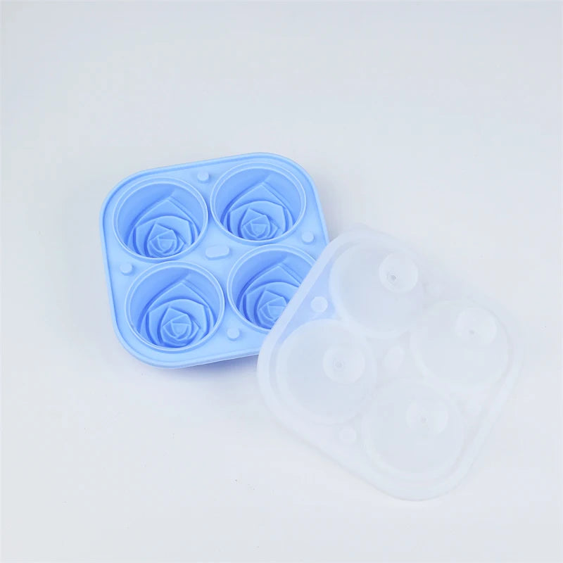 Close-up of a vibrant 3D rose-shaped silicone mould, showcasing intricate petal details. Ideal for creating elegant, flower-shaped chocolates, ice cubes, candles, or baked goods. Food-grade, flexible, and easy to clean.